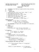 Đề cương Anh 8 -HKII