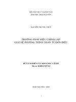 Báo cáo khoa học phương pháp hiệu chỉnh lặp giải hệ phương trình toán tử đơn điệu