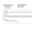 Đề thi HK II Lịch sử 8