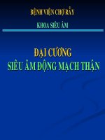 đại cương siêu âm động mạch thận - bệnh viện chợ rẫy