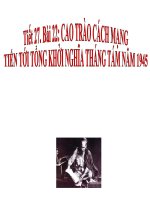 Tiet 27. Cao trao cach mang tien toi tong khoi nghia.ppt