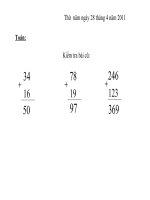 toan: ôn tập ve phep cong và phep tru(tt)