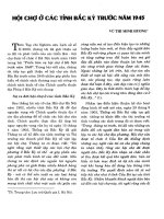 Hội chợ ở các tỉnh Bắc Kỳ trước năm 1945