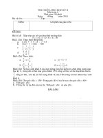 đề thi chất lương học kỳ II môn toán 6