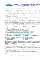Đề+đáp án cao đẳng khối B năm 2009