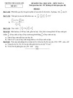 KIỂM TRA HỌC KÌ II TOÁN 6- ĐỀ SỐ 1 - CÓ ĐÁP ÁN