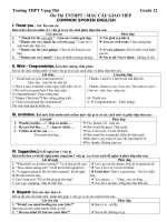 CÁC MẪU CÂU GIAO TIẾP ÔN THI TNTHPT