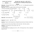 KIỂM TRA HỌC KÌ II TOÁN 6 - ĐỀ SỐ 2 - CÓ ĐÁP ÁN
