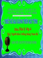 MÔN ĐỊA LÝ LỚP 4