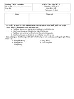 Đề thi Địa 8 học kỳ II (2010-2011) ma trận xịn