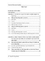 luận văn quản trị chiến lược Nâng cao chất lượng dịch vụ vận tải ở công ty cổ phần vận tải ô tô Điện Biên