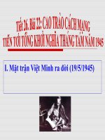 Tiet 26 Cao trao cach mang tien toi Tong kn