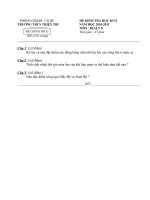 Đề thi HK II Địa lý 8