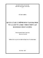 tóm tắt luận án quản lý quá trình đào tạo đại học vừa làm vừa học theo tiếp cận đảm bảo chất lượng