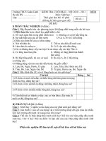 Kiểm tra hoc ki II Sinh 7_Đề 1