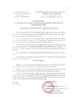 QĐ công nhận KQ HSG THCS cấp tỉnh năm 2011