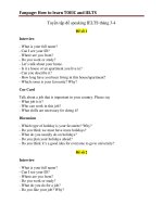 Tuyển tập 26 đề thi ielts speaking gần đây