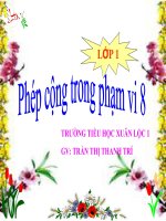 toán1 Phép cộng phạm vi 8