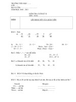 đề toán và tiếng việt cuối kì II (lớp 1 ĐK)