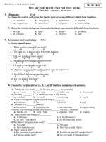 đề thi hk2 anh 8