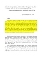Biến đổi trong sinh hoạt tín ngưỡng tôn giáo ở gia đình và họ tộc dưới tác động của phát triển đô thị