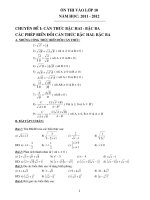 CHUYÊN ĐỀ ÔN THI VÀO THPT (2011-2012)