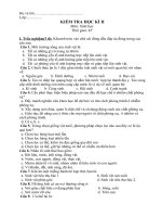 de kiem tra hoc ki 2 mon sinh hoc lop 9