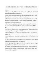 BỘ  CÂU HỎI THI HỌC PHẦN SINH HỌC DI TRUYỀN