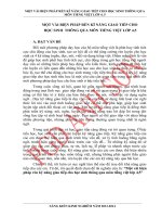 Một vài biện pháp rèn kỹ năng giao tiếp cho học sinh thông qua môn tiếng việt lớp 4 lớp 5