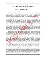 SÁNG KIẾN KINH NGHIỆM GIÚP học SINH VIẾT ĐÚNG CHÍNH tả