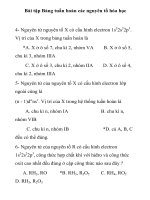 Bài tập Bảng tuần hoàn các nguyên tố hóa học