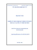 Nghiên cứu hoàn thiện quy trình tuyển dụng nhân lực tại công ty TNHH việt phát
