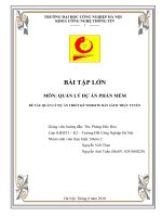 BÀI TẬP LỚN MÔN QUẢN LÝ DỰ ÁN PHẦN MỀM ĐỀ TÀI QUẢN LÝ DỰ ÁN THIẾT KẾ WEBSITE BÁN SÁCH TRỰC TUYẾN