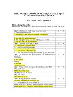 TRẮC NGHIỆM CÓ ĐÁP ÁN MÔN HỌC SINH LÝ BỆNH ĐẠI CƯƠNG-HỌC VIỆN QUÂN Y