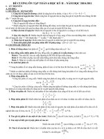 Đề cương ôn tập Toán 6 kì II