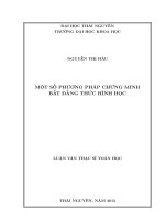Luận văn thạc sĩ toán hoc Một số phương pháp chứng minh bất đẳng thức hình học