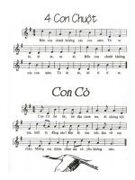 Bốn con chuột, con cò - bài hát có nốt nhạc