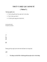 Đánh thuế và hiệu quả kinh tế