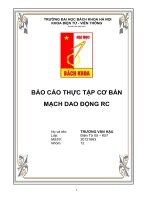 Báo cáo thực tập cơ bản mạch giao động RC