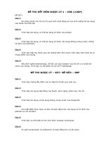 TỔNG HỢP ĐỀ THI DƯỢC LÝ I