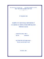 Nghiên cứu một số đặc điểm bệnh lý của bệnh cầu trùng ở thỏ trên địa bàn tỉnh bắc giang