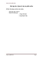 Bài tập lớn quản lý dự án phần mềm  đề tài xây dựng website chat online