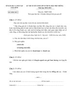 ĐỀ TUYỂN SINH VÀO 10 + ĐÁP ÁN