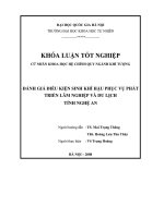 Đánh giá điều kiện sinh khí hậu phục vụ phát triển lâm nghiệp và dịch vụ tỉnh Nghệ An