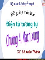 Bài giảng Điện tử tương tự - Chương 4( GV. Lê Xuân Thành)