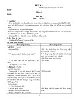 GIÁO ÁN LỚP 3 TUẦN 31,32,33,34 CKT-KNS