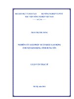 Nghiên cứu giải pháp xuất khẩu lao động ở huyện kim động, tỉnh hưng yên