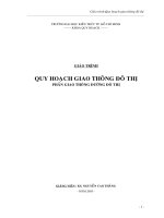 GIÁO TRÌNH QUY HOẠCH ĐÔ THỊ PHẦN 01: PHẦN MỤC LỤC