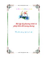 bài tập hệ phương trình và phép biến đổi tương đương