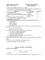 Đề kiểm tra 1 tiết sinh 8